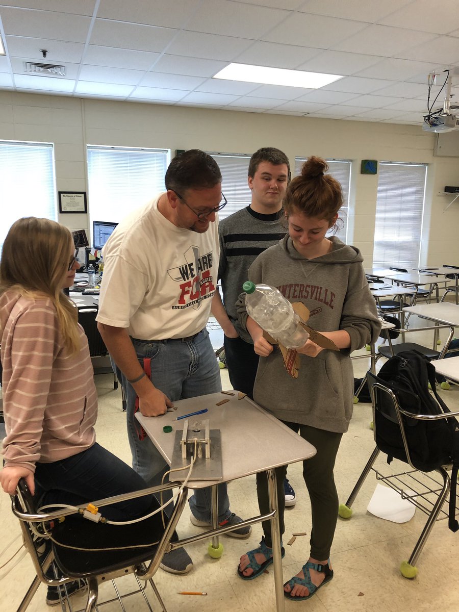 Rocket launching in Mr. Lackey’s Earth and Space Class. #AHSAggiePride