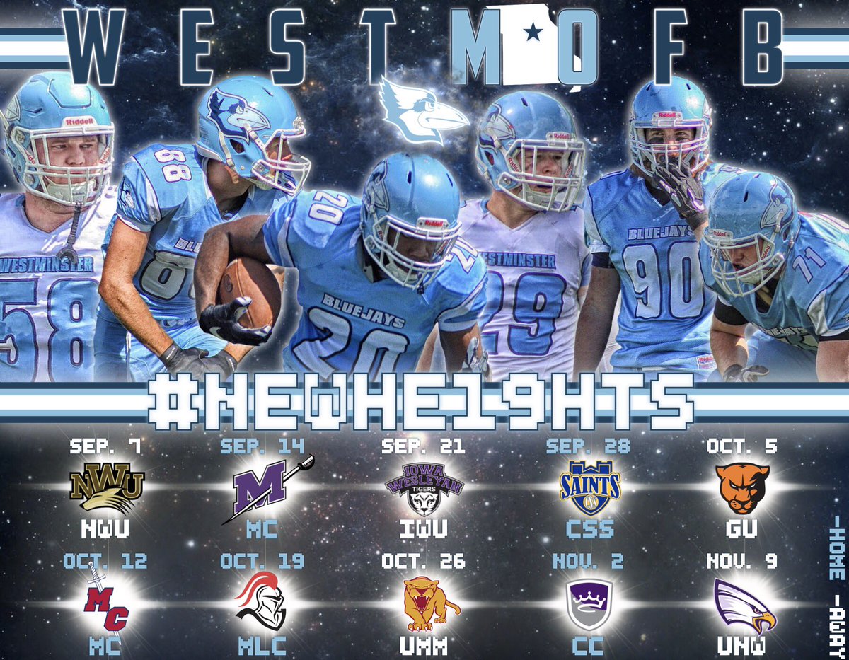 WESTMOFB's tweet photo. 🚨OFFICIAL SCHEDULE RELEASE🚨

Here is your 2019 Blue Jays Football schedule! ⬇️⬇️⬇️

Looking forward to a BIG year!

#NEWHE19HTS https://t.co/ejzOMJpfbY