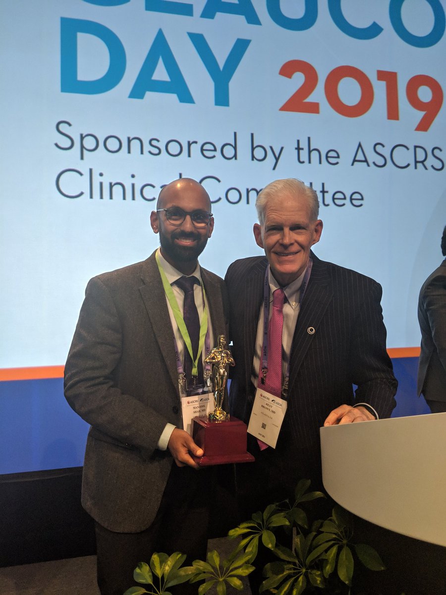 Surprised &amp; honored to win the Reay of Hope for best surgical complication management video at #ASCRS2019 Glaucoma Subspecialty Day for the 2nd time! #InterventionalGlaucoma can be humbling, but it's great to have a forum to share challenges &amp; learn from each other <a href="/ASCRStweets/">ASCRS</a>