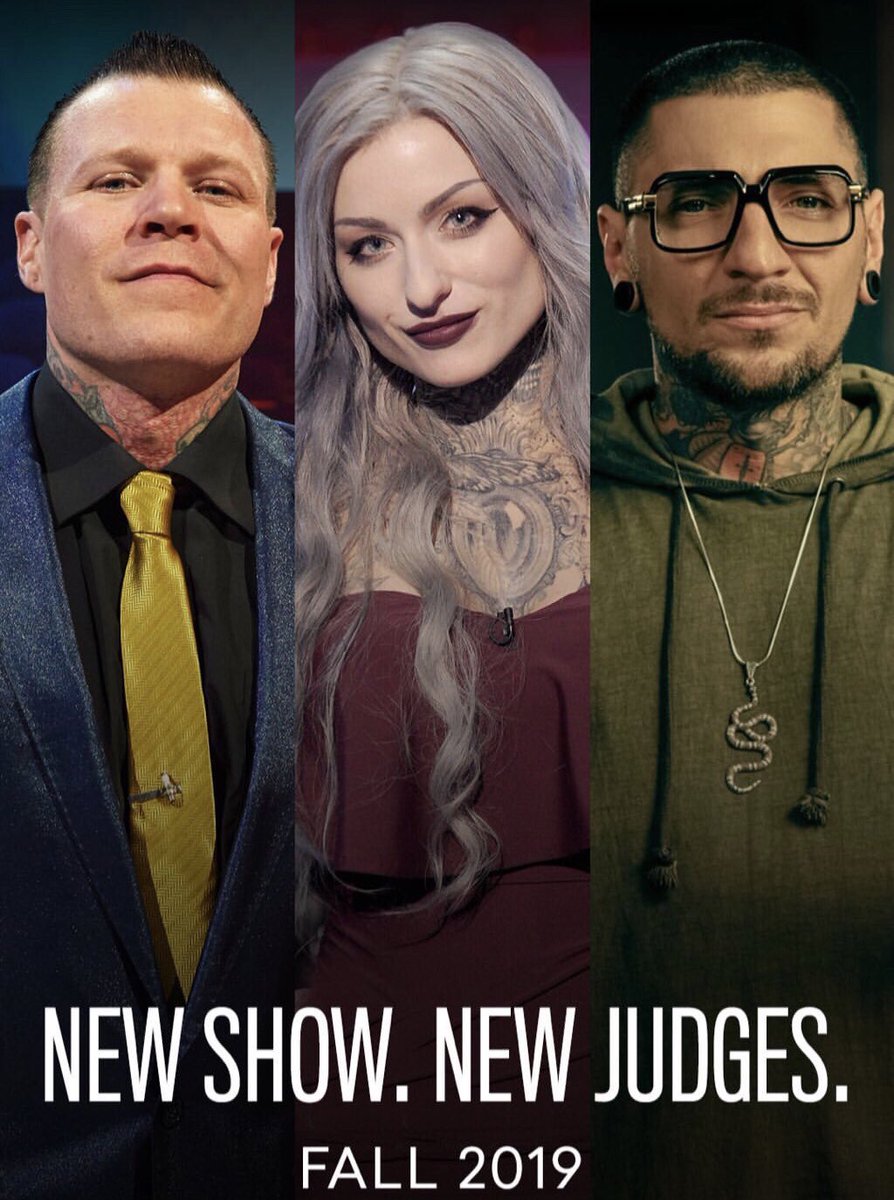 Who’s ready for this NEW SHOW &amp; NEW JUDGES??? Season 1 of <a href="/inkmaster/">Ink Master</a> #grudgematch with myself, <a href="/RyanAshleyM/">Ryan Ashley</a> and <a href="/Cleen_Rock_One/">Cleen Rock One</a>. Premieres this fall on <a href="/paramountnet/">Paramount Network</a> 🔥✌️.