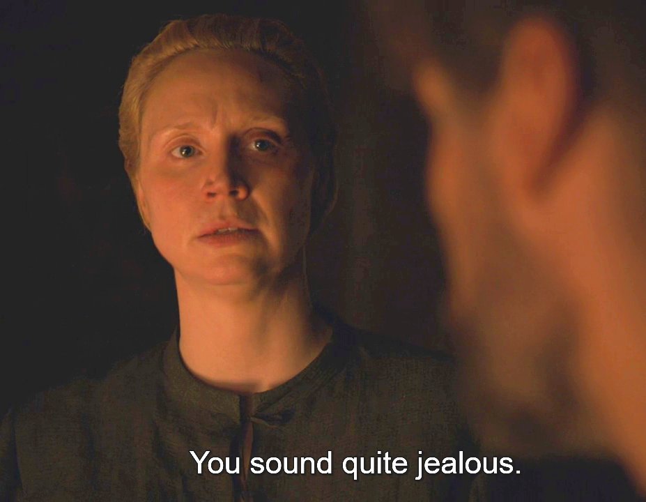  JAIME & BRIENNE Happy moments in episode 8x04A THREAD.PART 9,5.B: "You sound quite jealous."J: "I do, don't I?"PS: HER VOICE HERE, GUYS. SO DEEP. WOW.  #GameOfThrones #JaimeLannister #BrienneOfTarth