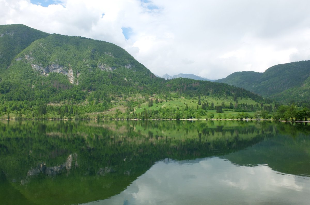 T K スロベニア北西部 トリグラウ国立公園 スロベニア随一の観光地 ブレッド湖から上流にkm ここの景観は地理的に興味深い いや どこも面白いけどさ 最終氷期に氷河の浸食で形成されたu字谷 そしてその氷河によって出来たエンドモレーンが