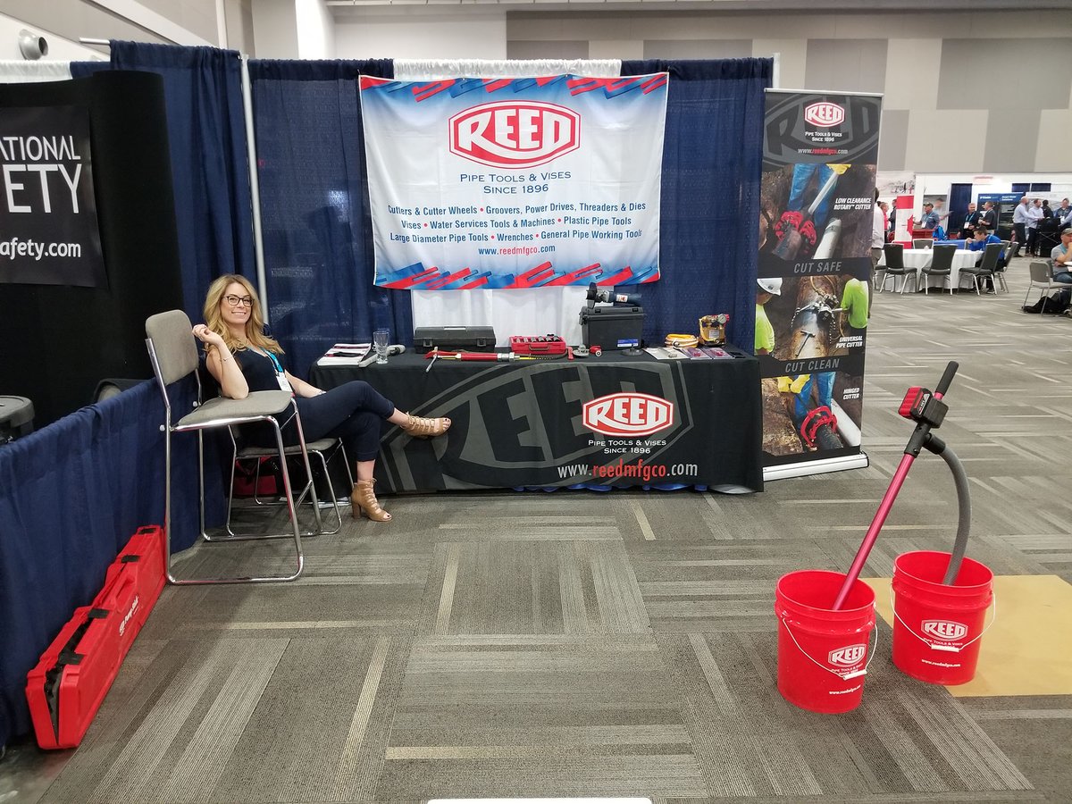 ReedPipeTools's tweet photo. REED booth #222 is ready at the OWWA show in Ottawa Shaw Center, Canada. Stop by and see us, Tuesday and Wednesday.
#reedpipetools #plumbing #pumpstick #waterservices #tradeshow https://t.co/psUUAvzGmG