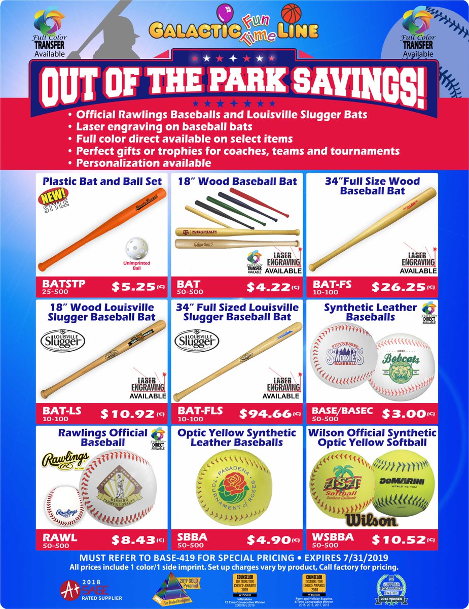 GalaxyBalloons's tweet photo. Don't strike out on these baseball savings! Check out our sales flyer!
https://t.co/40vdGFves7 https://t.co/VyJ1kxRYGi