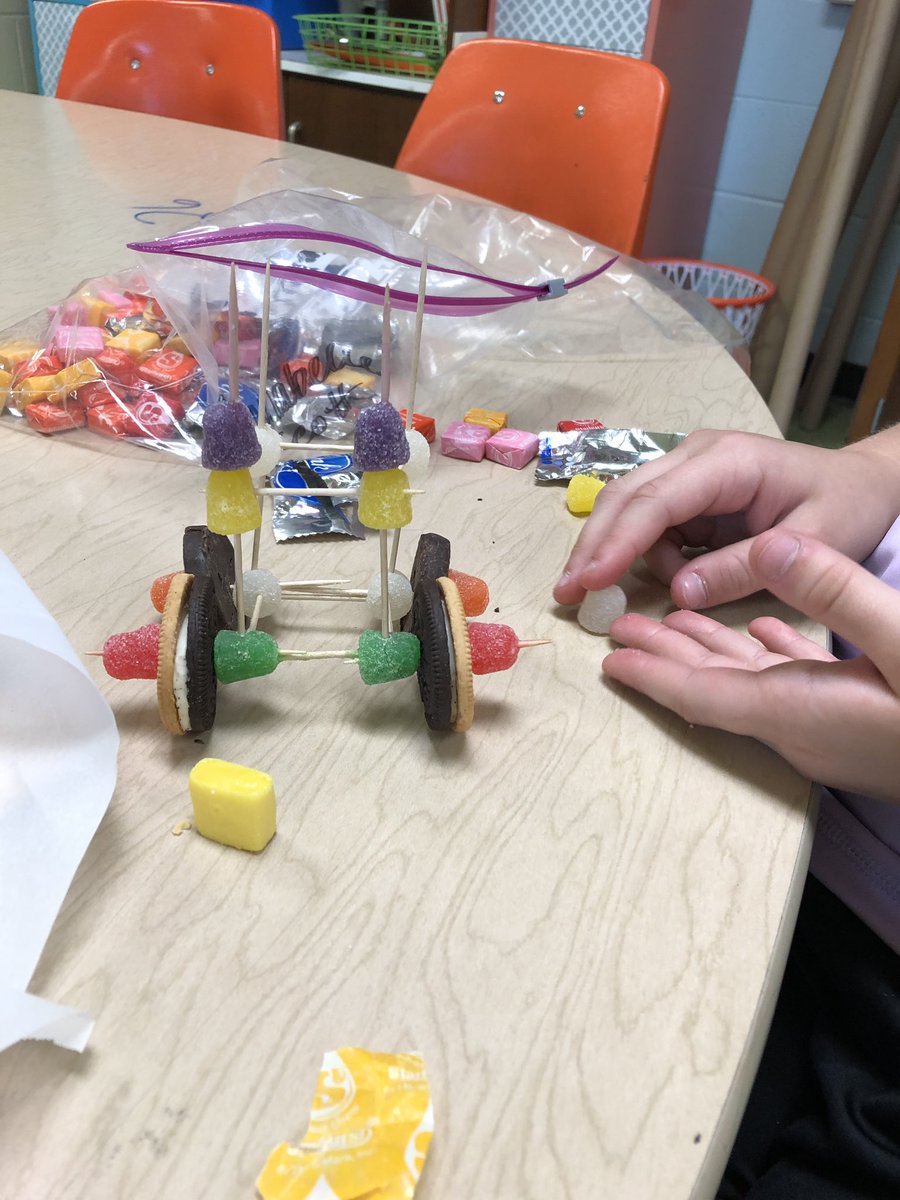 HaysStem's tweet photo. #IMPRESSED doesn’t even begin to cover it! These #5thgradeSTARS have gone above and beyond on their #MissionFindersKeepers #Mars2020 Rovers! They had to build an edible, mobile rover that has 4 instruments. They have #shownup and #shownout! @suptking @OESrockSTARS https://t.co/0Wv6MaK8R1