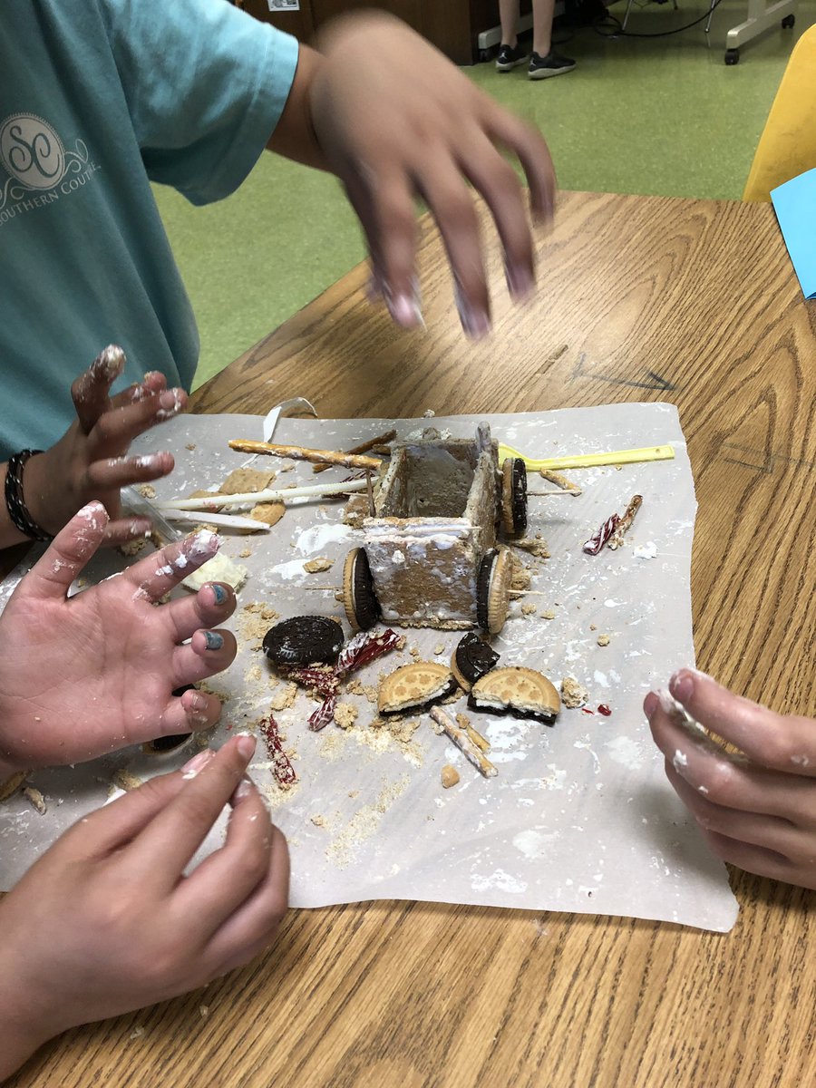 HaysStem's tweet photo. #IMPRESSED doesn’t even begin to cover it! These #5thgradeSTARS have gone above and beyond on their #MissionFindersKeepers #Mars2020 Rovers! They had to build an edible, mobile rover that has 4 instruments. They have #shownup and #shownout! @suptking @OESrockSTARS https://t.co/0Wv6MaK8R1