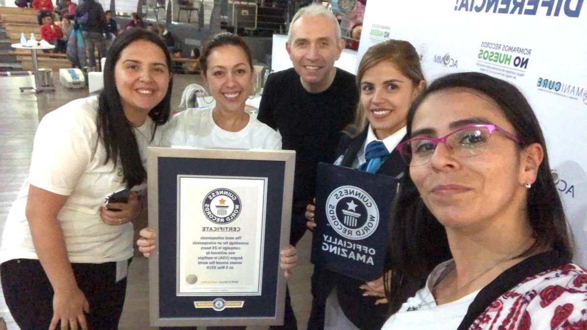 Amgen's tweet photo. Congrats to #Amgen teams & local partners in Brazil, Canada, Colombia, Egypt, Kuwait, Lebanon, Mexico, Saudi Arabia, South Africa & Turkey for achieving a Guinness World Records title on May 5 for most osteoporosis screenings in 24 hours #AmgenRecord @GWR https://t.co/vQd3vjCnLu https://t.co/ryxFCOaMN0