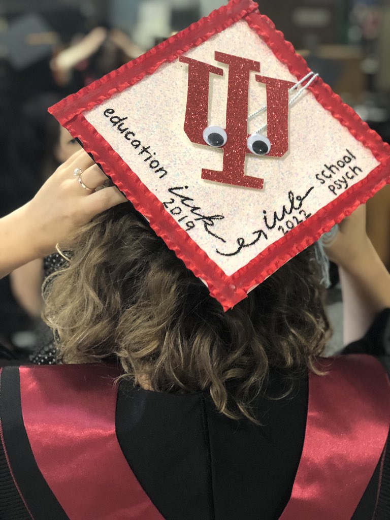 IUKokomo's tweet photo. When you’re about to graduate, you rep IU from your shoes to your tie to your mortarboard. #myiuk #IUKGrad19 #iukaa https://t.co/bJpi1Cg4dS