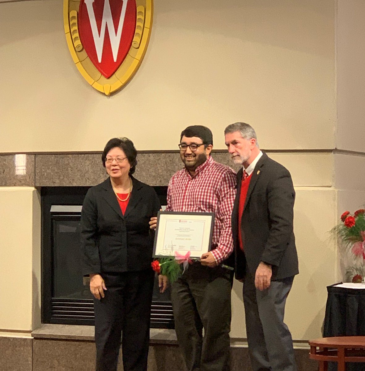 ACNielsenCenter's tweet photo. Congratulations to Ammad Amin (2019) for receiving the Henry C. Naiman Outstanding Graduate Student Teaching Award! Well-deserved recognition of Ammad's two years of exemplary service to his faculty leader, teaching team, and students. #WiscMBA #Leadership @WisconsinMBA https://t.co/GSNl6ZQ1DR