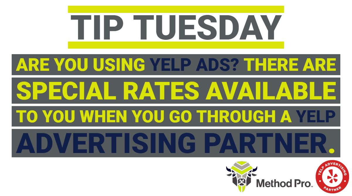 methodproinc's tweet image. We #support &amp;amp; Manage Yelp Ads Campaigns!
•
•
•
•
•
#marketingtip #digitaltip #yelp #lead #local #success #PROgress #methodpro #marketing #knowledge #leader #socialmediamarketing #advertisement #marketingstrategy #branding #entrepreneurlife #digitalmarketing #onlinemarketing