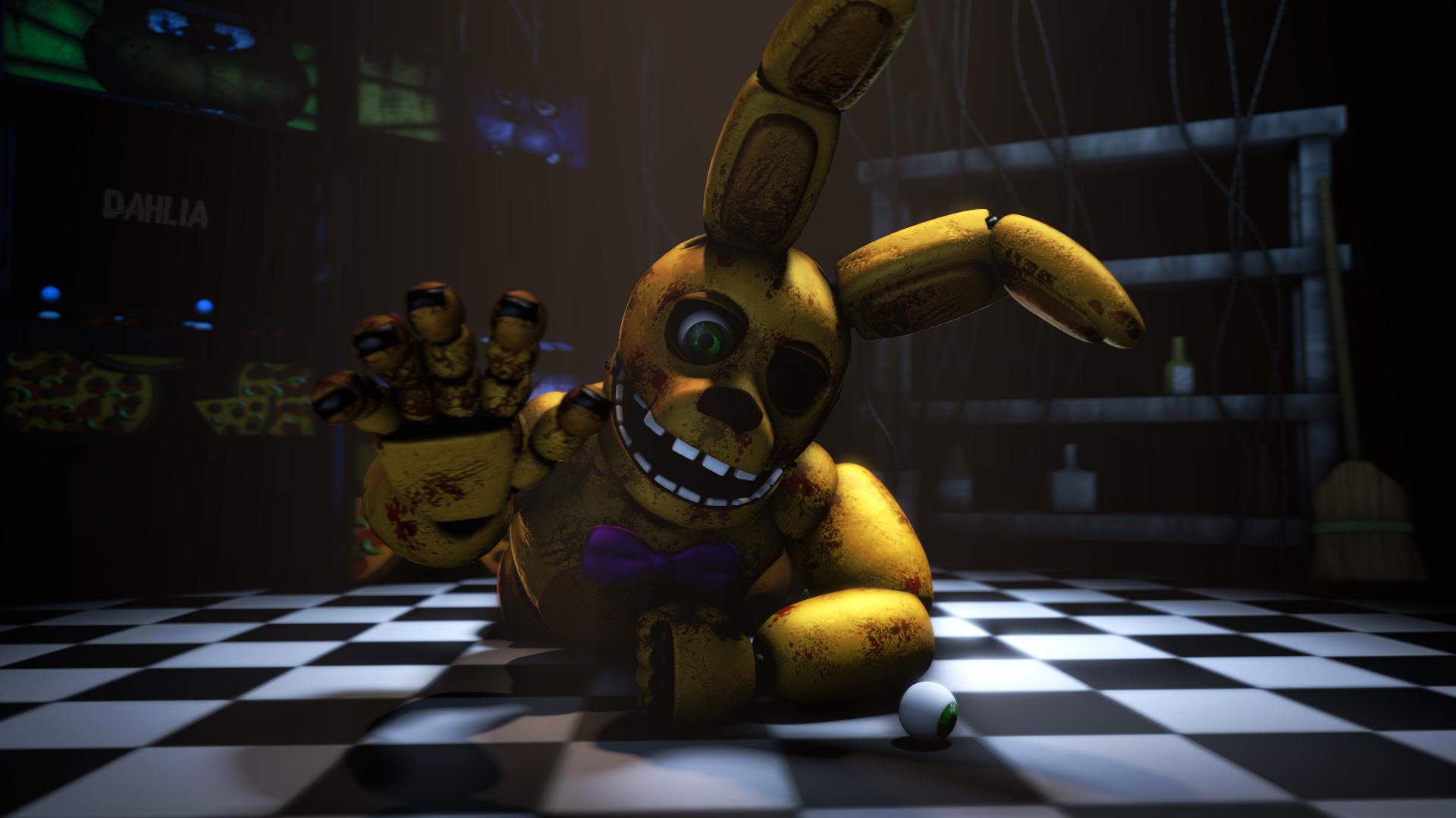 “Help...

#FNAF #Springbonnie #スプリングボニー #SFM” .