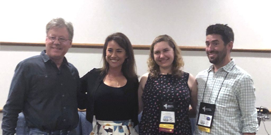 .@ABA are celebrating their 50th anniversary, and they invited @JERutter of @ABCbirds to the party!  She took part in ABA's live podcast at @BiggestWeek, with David Sibley, @birdingbybus and host Nate Swick (@NC_N8). Check here for recordings: blog.aba.org/aba-podcast