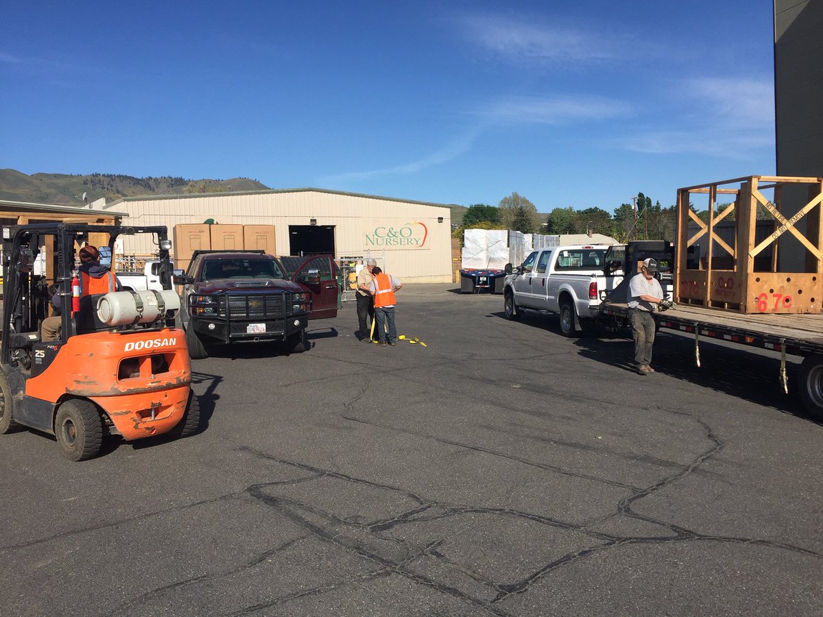 Weather is perfect it brings C &amp; O growers out to pick up and plant their trees.