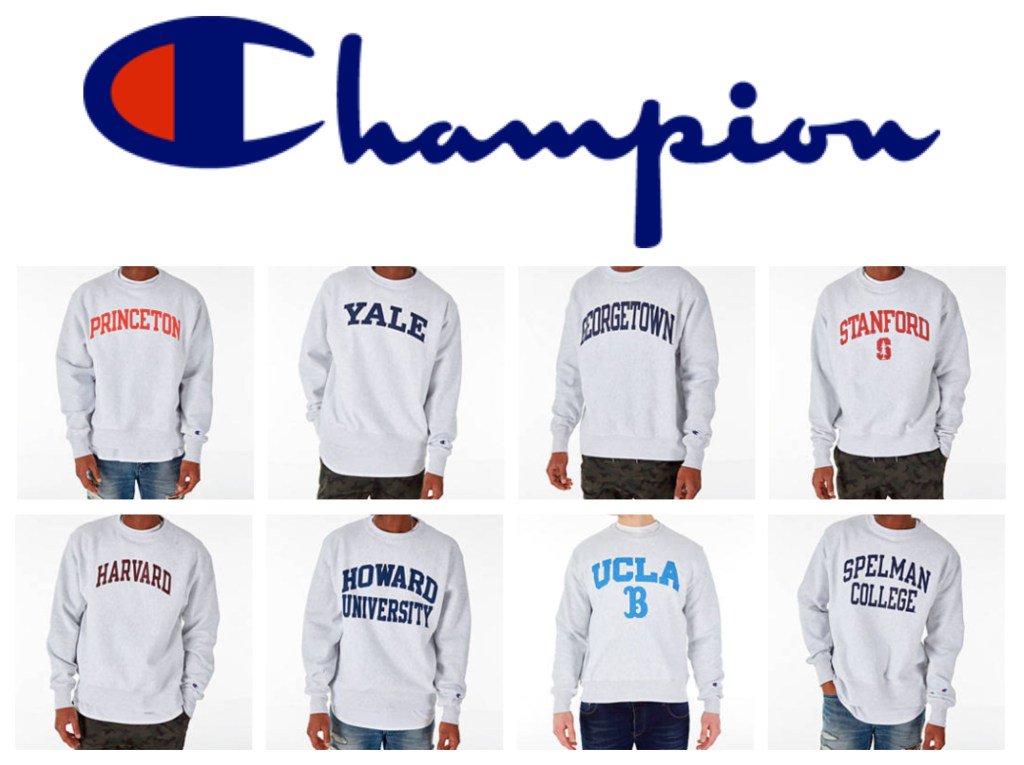 champion crewneck college