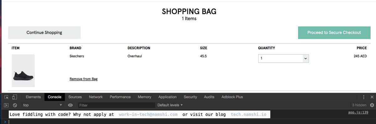fink400's tweet image. @TechNamshi Wanted to have a clue about how the basket is managed at Namshi when this appears 👏 Nice way to spot the curious ones !