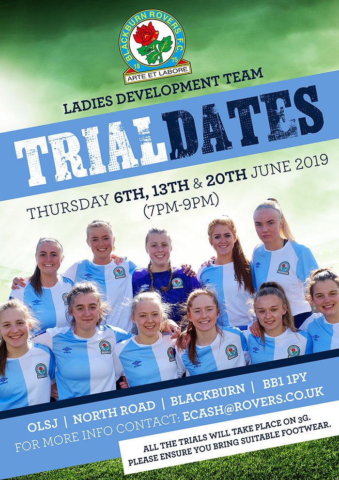 #Rovers Ladies Development team trials are taking place throughout June! 🔵⚪️

More info and how to sign up: 👉 bit.ly/DevTrials
