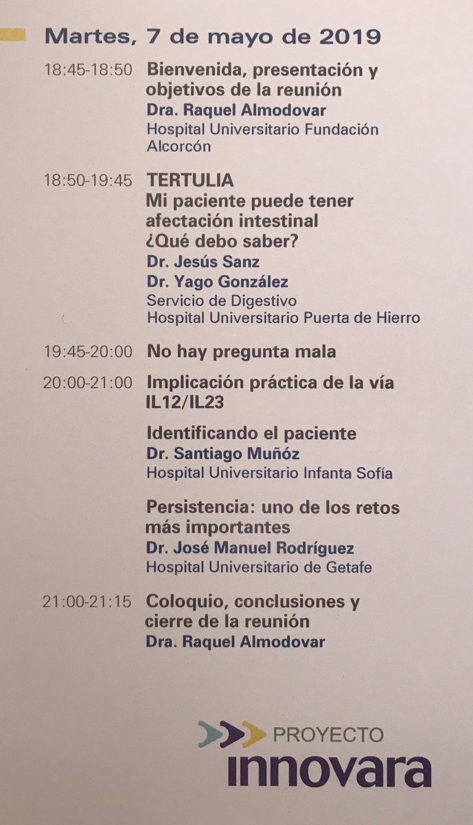 jesussanzsanz44's tweet photo. Tarde de ciencia. Coloquio con @YagoGlezLama #Impulsa3.0 #ArtritisPsoriasica #EII https://t.co/dgtJEAZ0uo