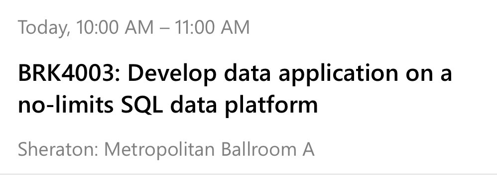 AzureSQL's tweet image. Attending //build. Don’t miss #azuresqldb Hyperscale session