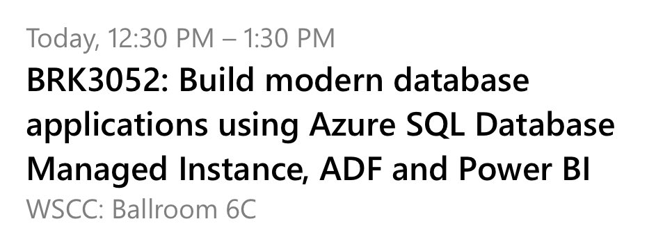AzureSQL's tweet image. At //build? Come to #azuresqldb managed instance session to learn how to build and deploy your SQL apps.