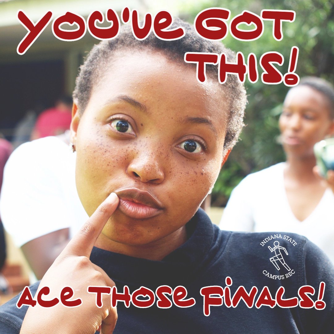 INStCampusRec's tweet image. #finalsweek #acethatexam #acethattest #getthatgrade #campusrec
