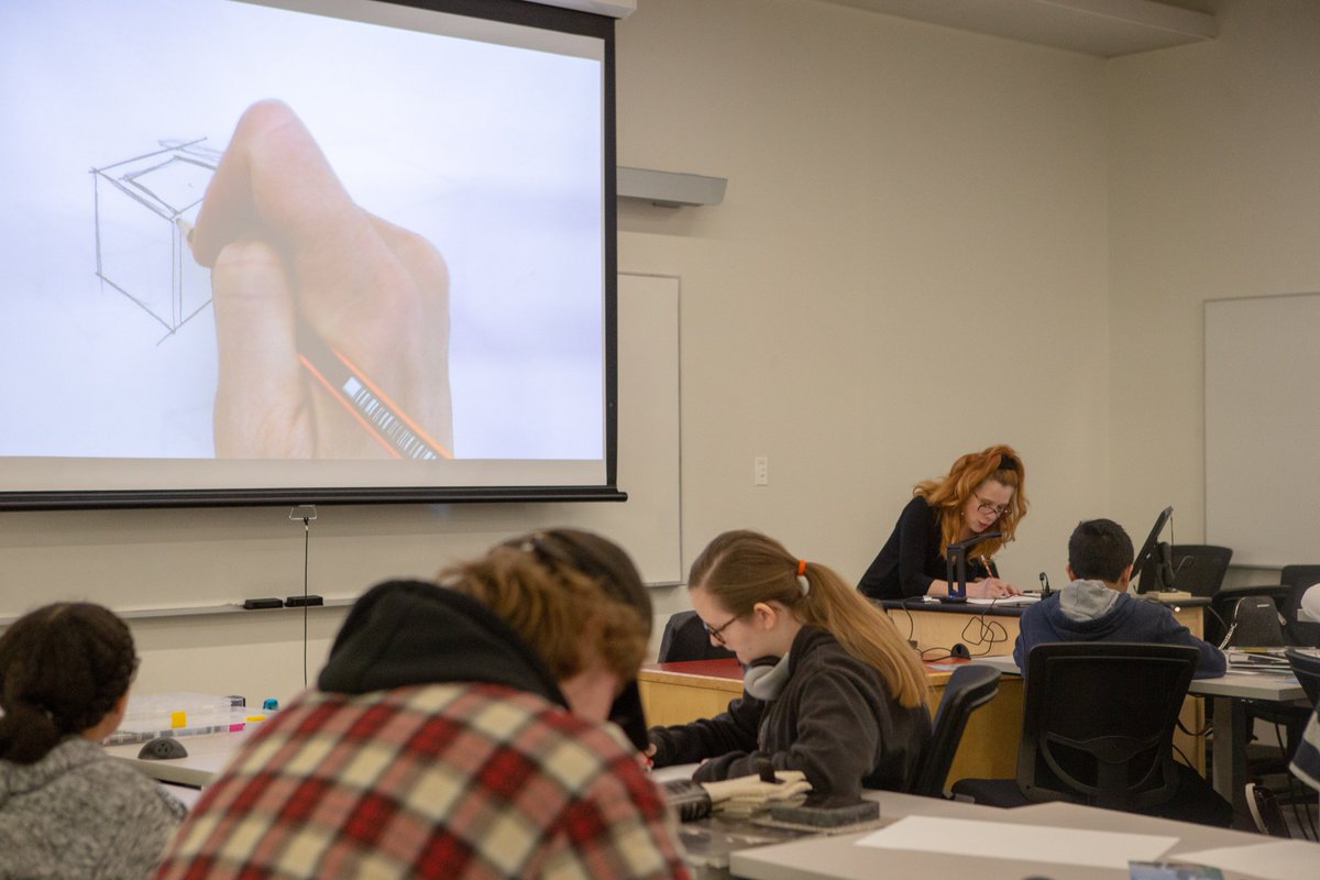 LethCollege's tweet photo. ✨It's day two of Experiential Learning Week! ✨

High school students had a peek into our Interior Design program has to offer this morning! 

We all can't wait to see what the rest of the week brings! https://t.co/VQR9O99zQH