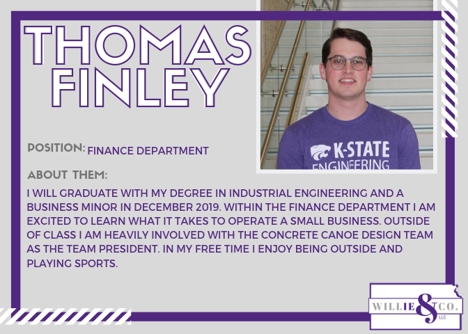 WillieAndCoLLC's tweet photo. Employee Spotlights! Meet a member of the Finance team, Thomas Finley, and a member of the Shipping and Fulfillment team, Kole Pace! https://t.co/wqVUfPS5Kg
