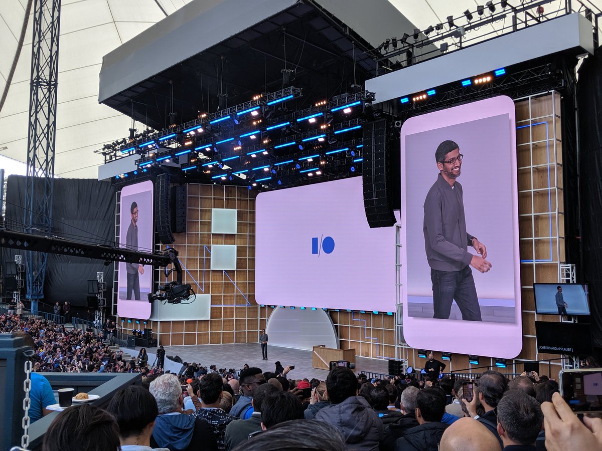 mwangfaulkner's tweet photo. I/O 2019 Keynote just kicked off #io19 https://t.co/HkUViVNEmq
