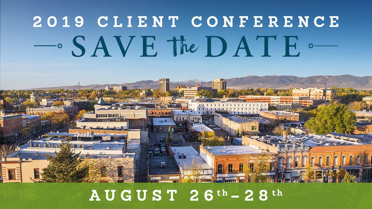 NCIntegrityPlus's tweet photo. SAVE THE DATE! Our annual Client Conference will be in our hometown of Fort Collins, CO on Aug. 26-28! We hope you will join us for fun activities, informative presentations and networking with industry experts! https://t.co/ZpfkH9qTQN