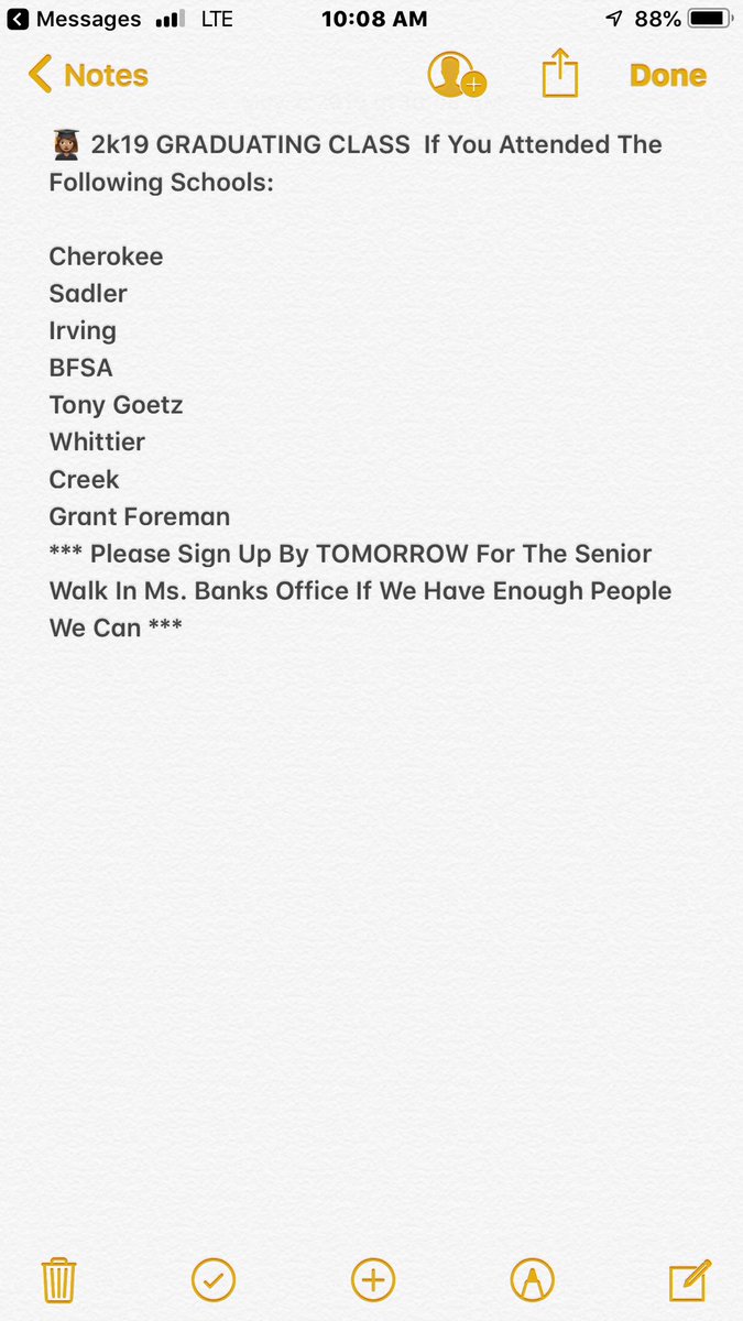 Senior walk through your old grade school!! Sign up so we can do it!