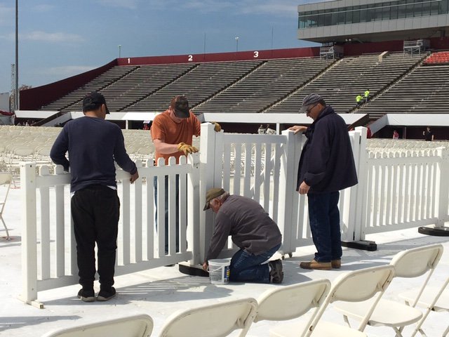 We’re getting ready for Commencement! 🎓 #UMass2019 #PhysicalPlantCrew