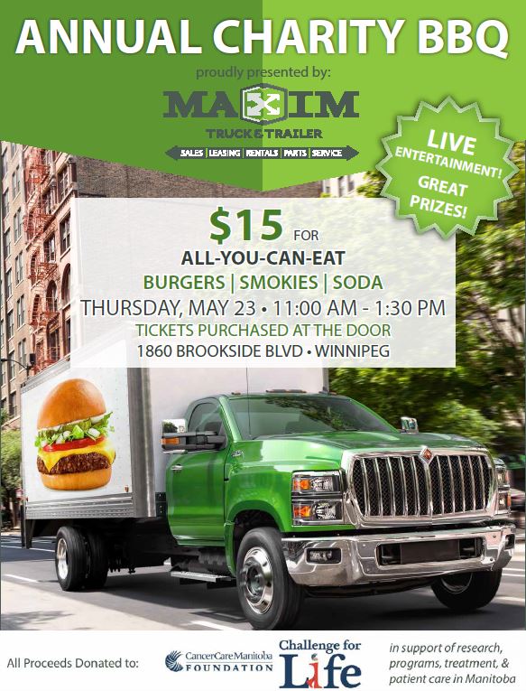 Getting excited for our Charity BBQ coming up in a little over 2 weeks! The live band has been booked, and the raffle prizes have started to come in. Hope we see you there. ow.ly/GJUZ30oFppT #MaximInc <a href="/CancerCareMB/">CancerCare Manitoba</a> #charity #fundraiser #Winnipeg #BBQ