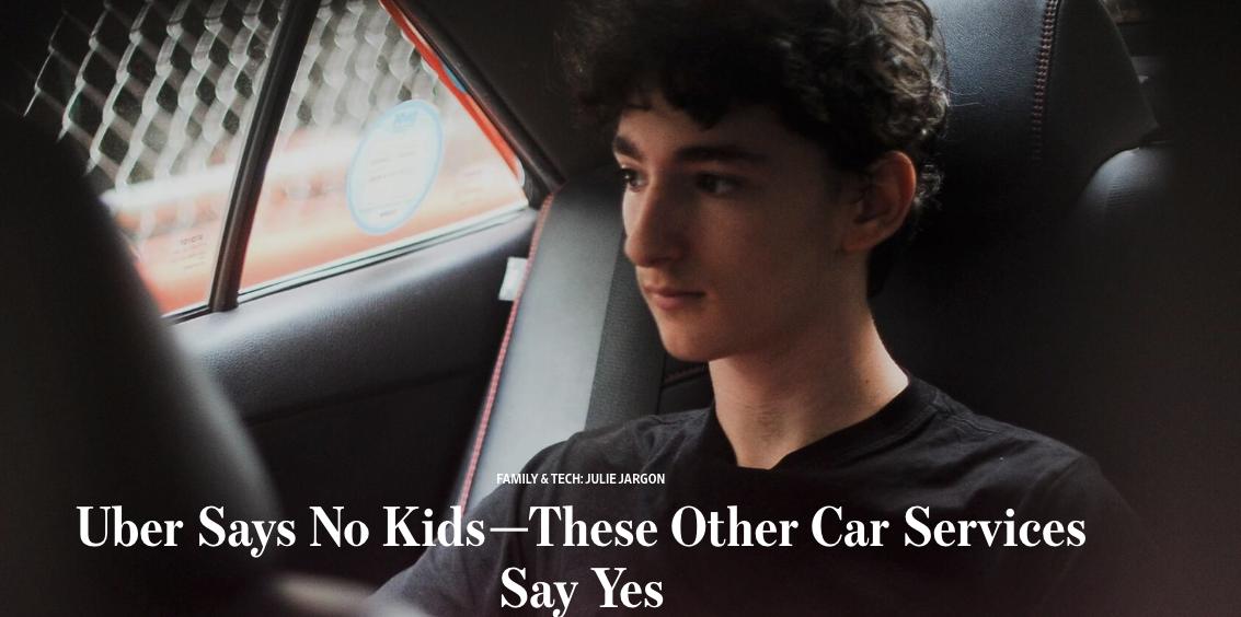 VaradyVarady's tweet photo. @HopSkipDrive Nice profile by @juliejargon in the @WSJ today! 
Driven mad by the child-chauffeuring dilemma, parents are outsourcing the job to ride-hailing services—but Uber and Lyft say, ‘No unaccompanied kids.’ https://t.co/O3TOQbgBJH https://t.co/cteQ1U6Lgb