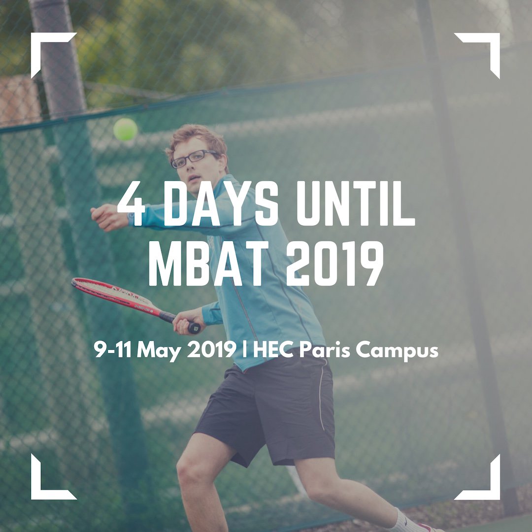 HECMBAT's tweet photo. Counting down to the largest MBA gathering event, MBA Tournament 2019! Let me know how excited you are! https://t.co/2W0lUFt3SB