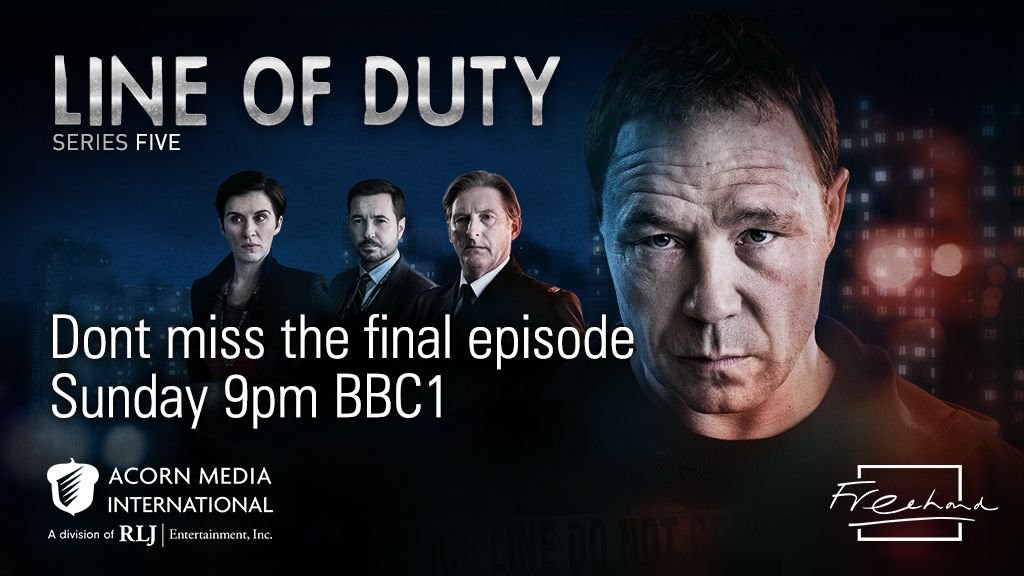 Don't miss the thrilling final episode of Line Of Duty Series 5, Tonight 9pm on BBC1. DVD Authored by <a href="/FreehandDigital/">Freehand Ltd</a> with @AcornDVD released May 6th pre-order here buff.ly/2VexOic #LineOfDuty #LOD #LineOfDutyDVD
