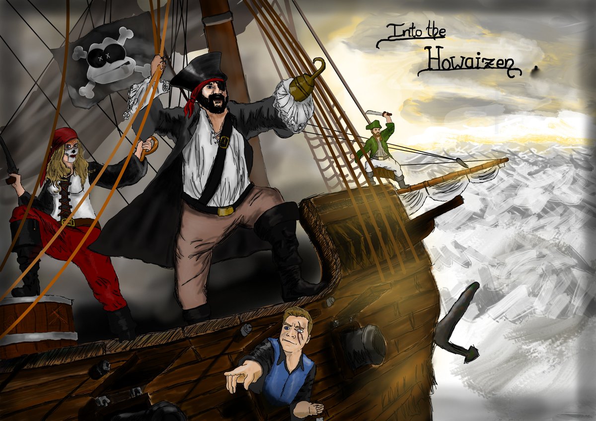 Saldatron1's tweet photo. @Gronkh @xPandorya @TobinatorLP @Herr_Currywurst #TeamHWSQ #SeaofTheives
Kurz vor Knapp dann doch noch fertig geworden :D Danke vorallem an meine wunderbare Freundin, dich mich den ganzen Sonntag an ihrem Laptop und Schreibtisch zeichnen lassen hat <3 @Reelaria https://t.co/qEToLHIbop