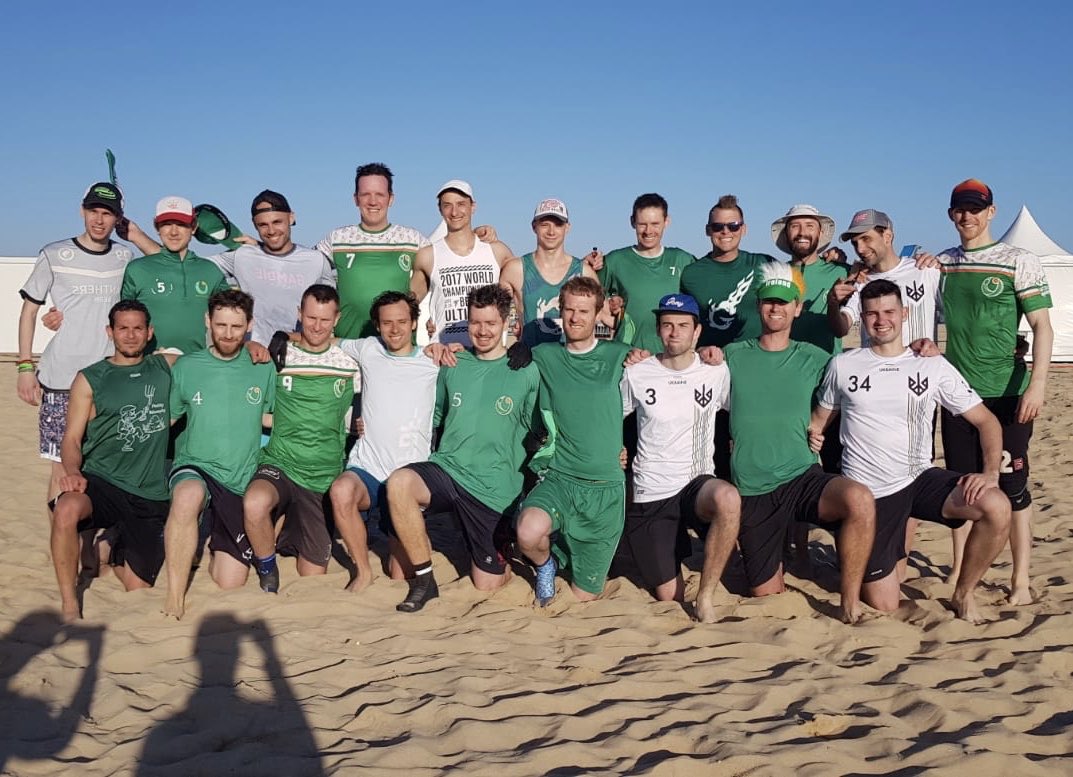 We are back on Twitter! Woohoo! Pre-tournament warm up game vs Ukraine Mens team saw us win 11-3. Really nice guys. The beach is perfect. Excited to play our first games tomorrow! <a href="/EBUC2019/">EBUC 2019</a> <a href="/IFDAnews/">Irish Ultimate</a>