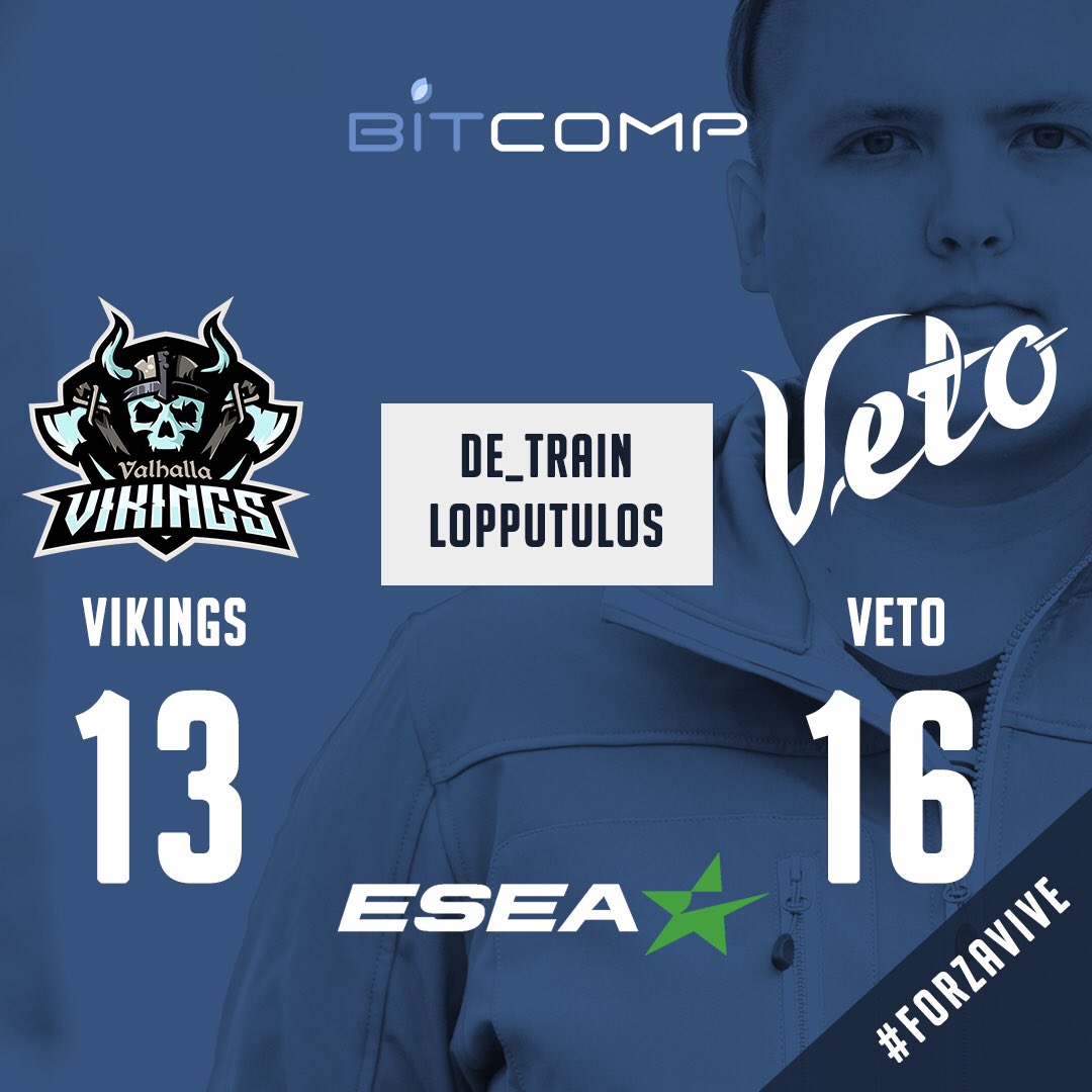 VetoEsports's tweet image. Veto puksuttaa itsensä päivän toisessa, hieman lyhyemmässä Trainissa voittoon!🚂 Tämä tarkoittaa Esea Main liigassa puhdasta 3-0 scorea🔥
#esportsfi #forzavive #vimpelspulling #vetovoimaa #vetoesports #esports #eurheilu #csgo