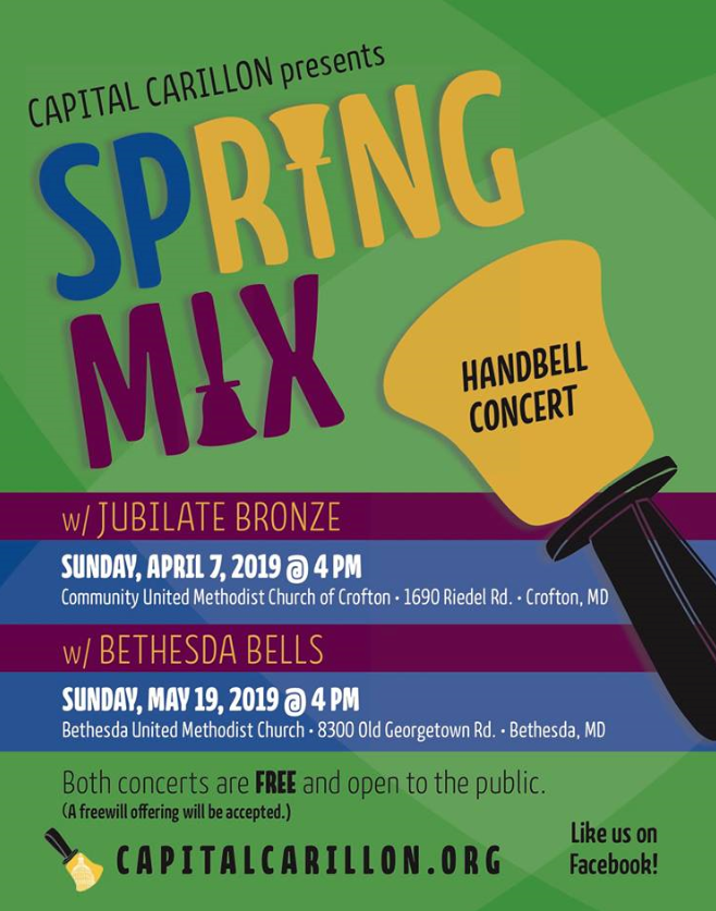 CapitalCarillon's tweet photo. 2 weeks until our FREE Spring Mix concert! Please RT and spread the word! @dcscene @theeventsdc_sed @dcspotlight @dclinenews @dcsocialguide @dccharityevents @freeindcblog @730_DC  May 19, 4pm at 8300 Old Georgetown Rd, Bethesda, MD. https://t.co/O2vaW6PvPM