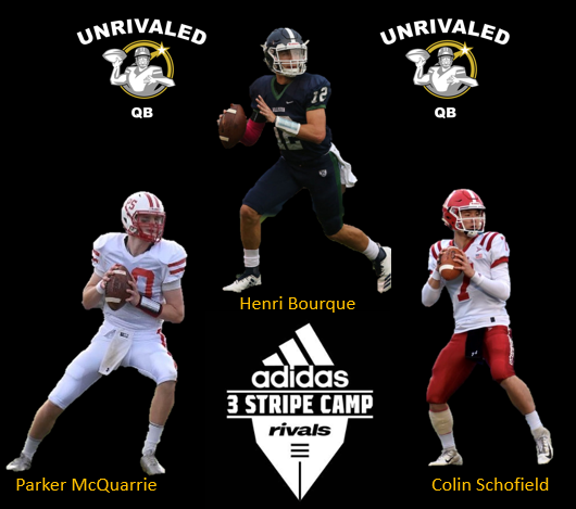 Best of luck to our guys at the NJ @RivalsCamp, @PBMcQuarrie @hbourque_12 & @_ColinSchofield. #unrivaledqb #coachnicoli #workhardworkSMART #qbtrainingnewengland #qbtrainingnh #qbtrainingma #topnewenglandqbs #qbskills #qbcoach
