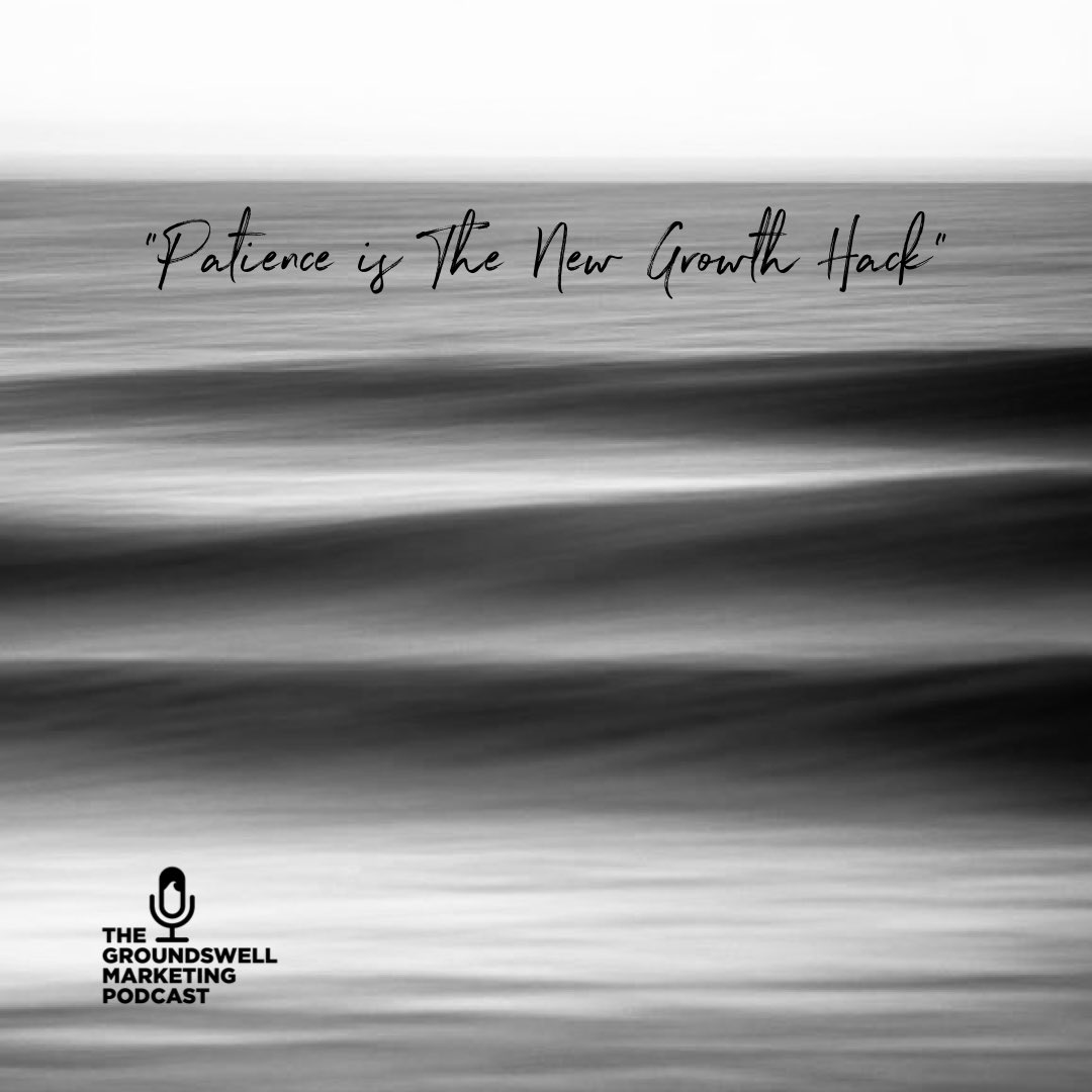 “Patience is the new Growth Hack” - It had always been the ultimate growth model we have just been sold on hyper growth short term marketing mentality Stop chasing hacks and build an ecosystem that is Sustainable. That IS the ultimate #growthhacking strategy - #MindfulMarketing
