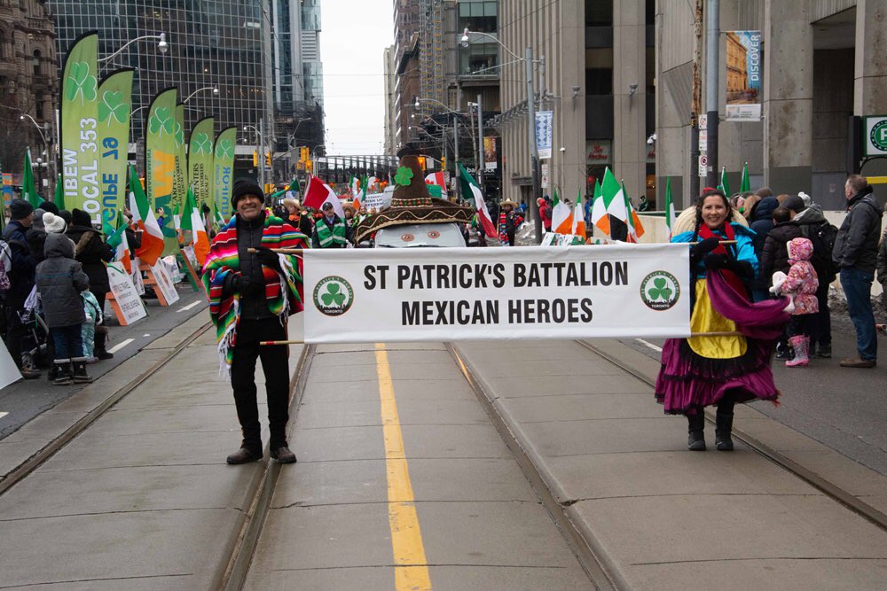 StPatricksTo's tweet photo. Happy Cinco de Mayo to our friends in the The Mexicans Folk Ballet. They have marched in the parade the past two years in honour of St. Patrick's Battalion. ¡Viva México! 
.
#cincodemayo #stpatrickstoronto #torontoevents #mexicansfolkballet https://t.co/68KXs0IDEQ