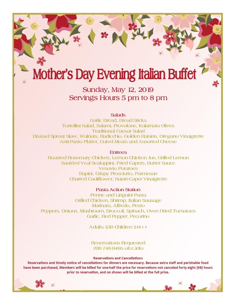 OFCC_1915's tweet image. We're ready to celebrate our wonderful #OFCC Mothers all day long! Join us for some photo booth fun at Brunch before our delicious Italian Buffet!

Reservations here: ofcc.info/default.aspx?p…