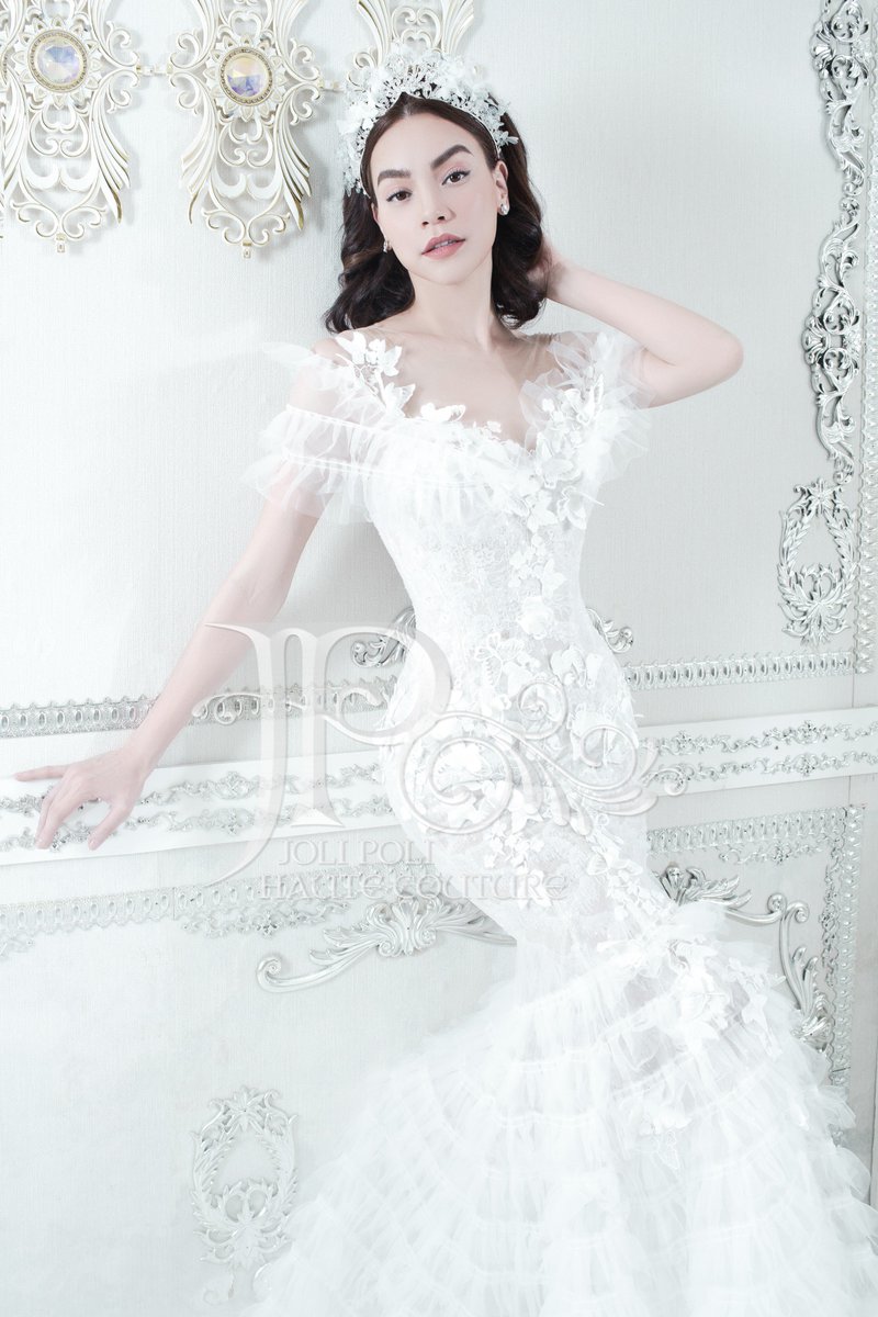 chinese dress ladies White Mermaid Gown by Joli Poli Couture – Elilhaam