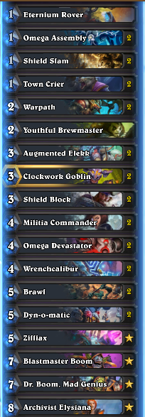 HS_MetaNews's tweet photo. Hey Guys,
every sunday I will talk with you about my deck of the week.
For me this week its the Bomb Warrior. A powerfull controldeck,
Lets have a look on my decklist:

more information about it on my blog:
https://t.co/HMccLuQOkU 
#Hearthstone #bombwarrior #hearthstonenews https://t.co/5nBe1FxYOq