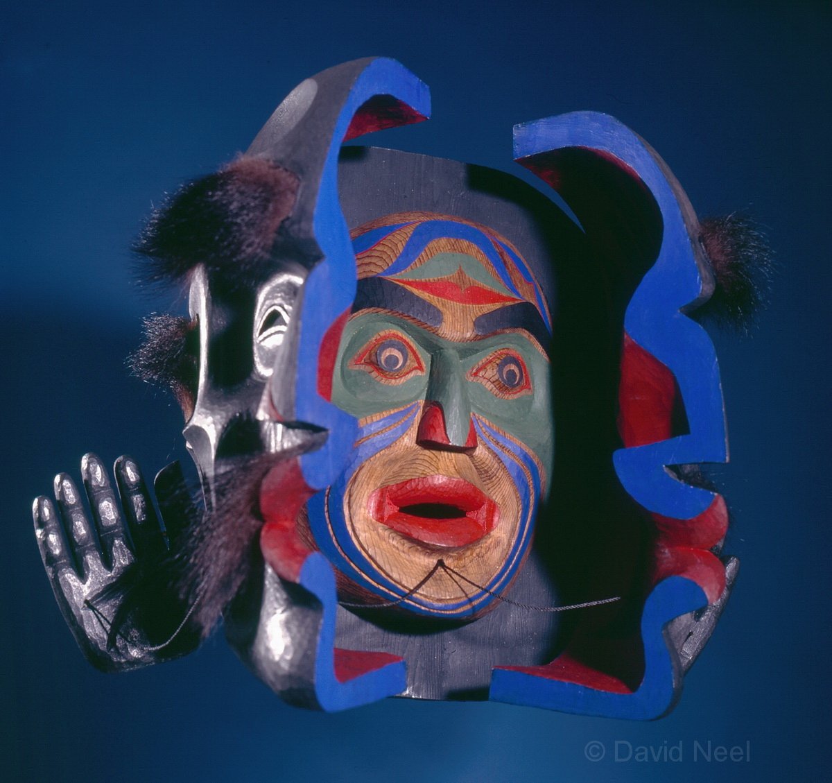 NativeJeweler's tweet photo. I recently found this photo of a Wild Woman Transformation mask that I carved some years ago. It was purchased by the former Prime Minister of Canada #NativeAmerican #FirstNations https://t.co/Achunv1tRM