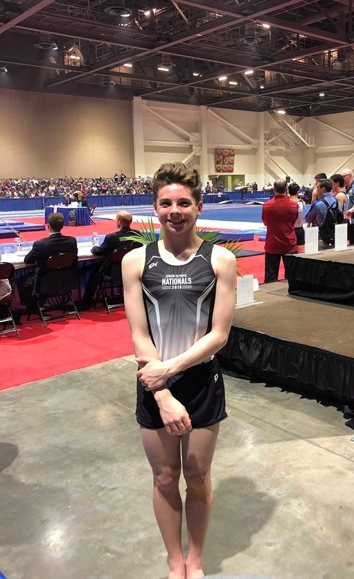 Gleasons_Gym's tweet photo. Charlie has qualified for Floor Finals at the 2019 Boys J.O. National Championships! He goes into today's finals in 1st place in his age group. Help us send good vibes to Reno.
#GGS #GGSProud #GoGleasons #BoysJOTeam #MensGymnastics #Floor #Tumbling #NationalChamps #MeetSeason https://t.co/uW4PgtD05d