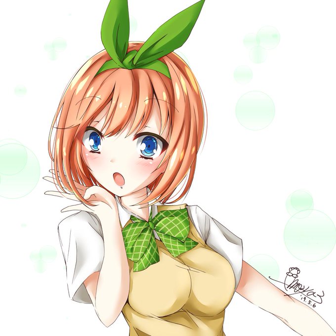 mozya（もじゃてんてー🍠）さんがTwitterに投稿した中野四葉(五等分の花嫁)のイラスト。