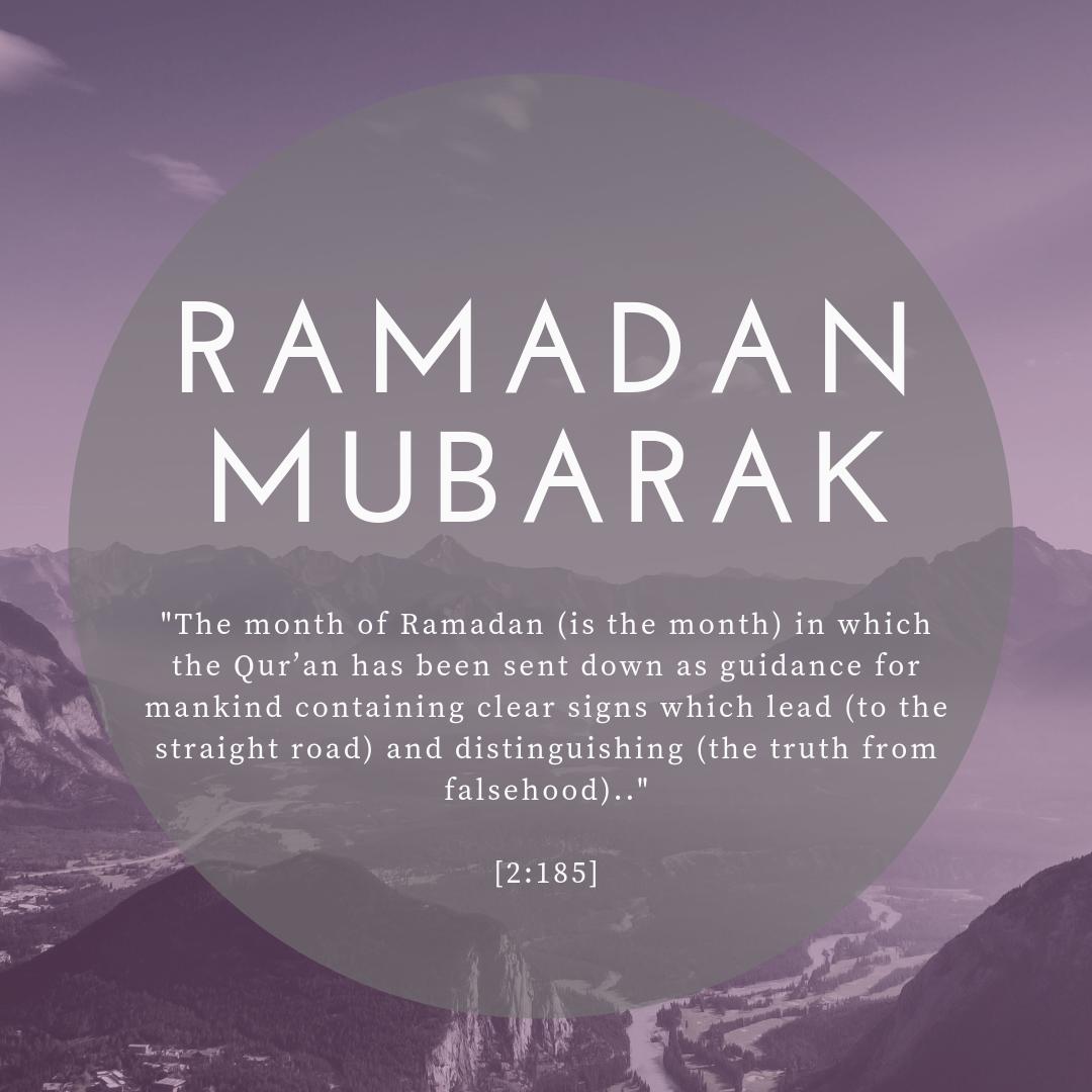 From our family to yours, Ramadan Mubarak!

"The month of Ramadan (is the month) in which the Qur’an has been sent down as guidance for mankind containing clear signs which lead (to the straight road) and distinguishing (the truth from falsehood).." [2:185]