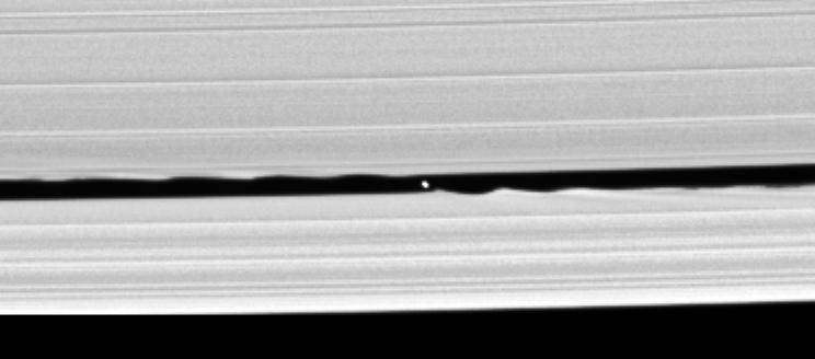 Wavemaker Moon: Small moon orbits within the Keeler gap in Saturn's rings dailyrings.org/2019-05-05