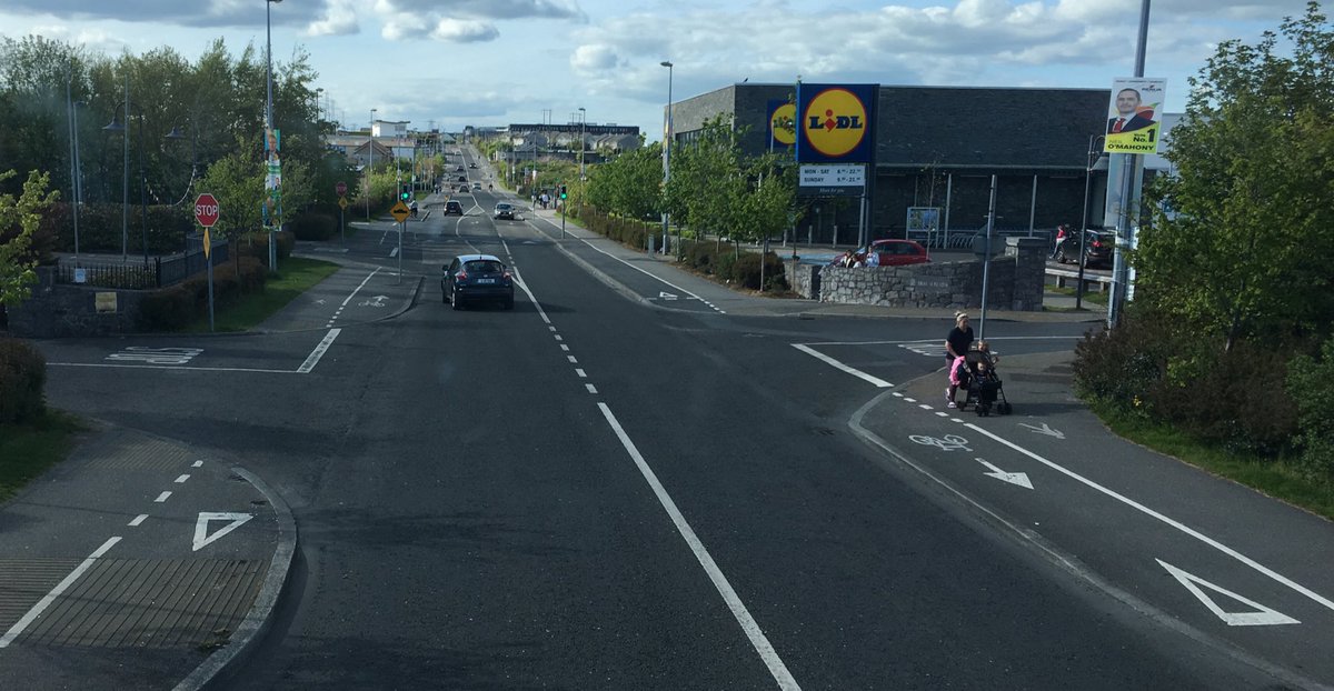 IrishCycle's tweet photo. The Doughiska Road in Galway — the location of the famous many yield points in a cycle track photograph — it has to seen to believed: https://t.co/RsZ9c15Pn3